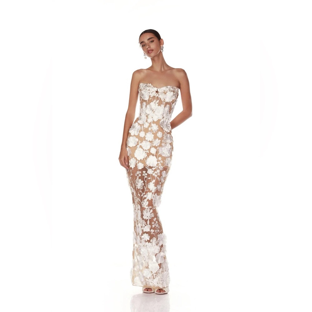 NWOT Bronx and Banco Jasmine Blanc Maxi Dress L - Picture 2 of 16